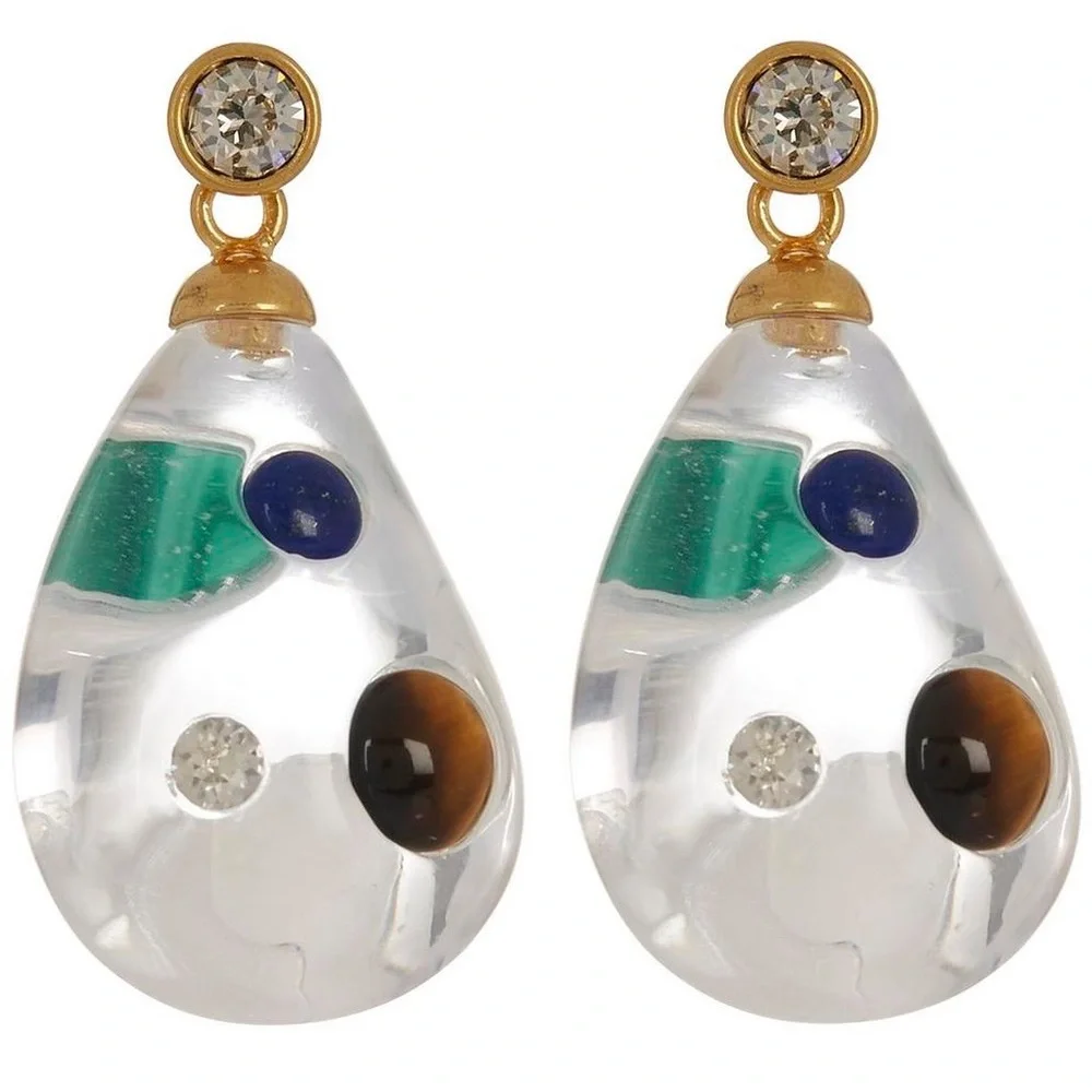 baroque crystal earrings - Picture 1 of 6
